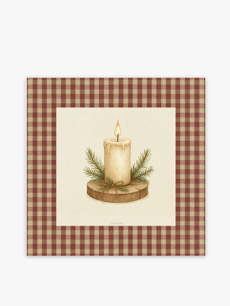 Mantel Cuadrado Navidad Vela
